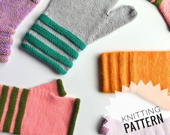 555 Mitten + Fingerless Glove Knitting Pattern | Beginner-friendly Knit Mittens | Digital PDF