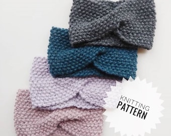 Coffee Shop Ear Warmer Knitting Pattern PDF – Cozy Seed‑Stitch Twist Headband for Beginners