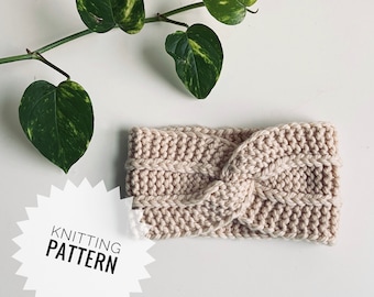 Lakeshore Knit Ear Warmer Pattern: Bulky Yarn Headband (PDF Pattern)