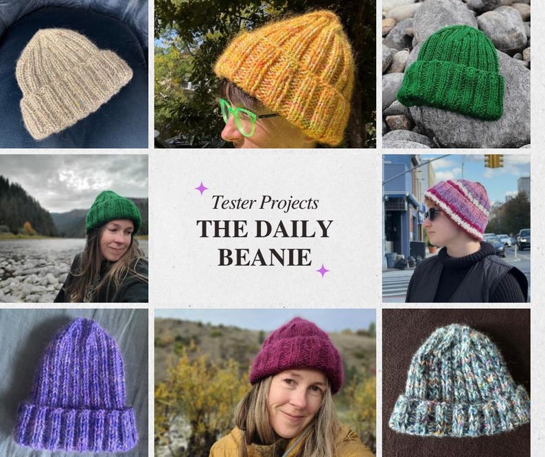 Daily Beanie Knitting Pattern | Beginner-friendly Knit Hat | Digital ...
