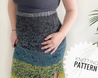 Skirt Knitting Pattern | Serendipity Knit Skirt | Size-inclusive knit pattern for beginners | Matching Knit Set