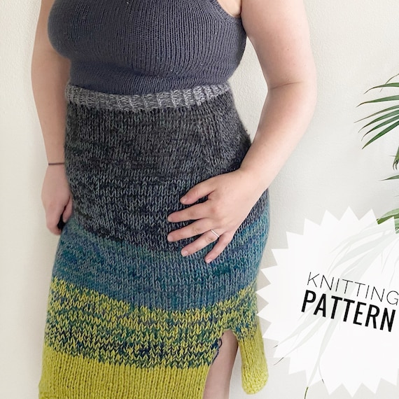 Knitting Pattern Serendipity Skirt Knit Skirt How-to in | Etsy