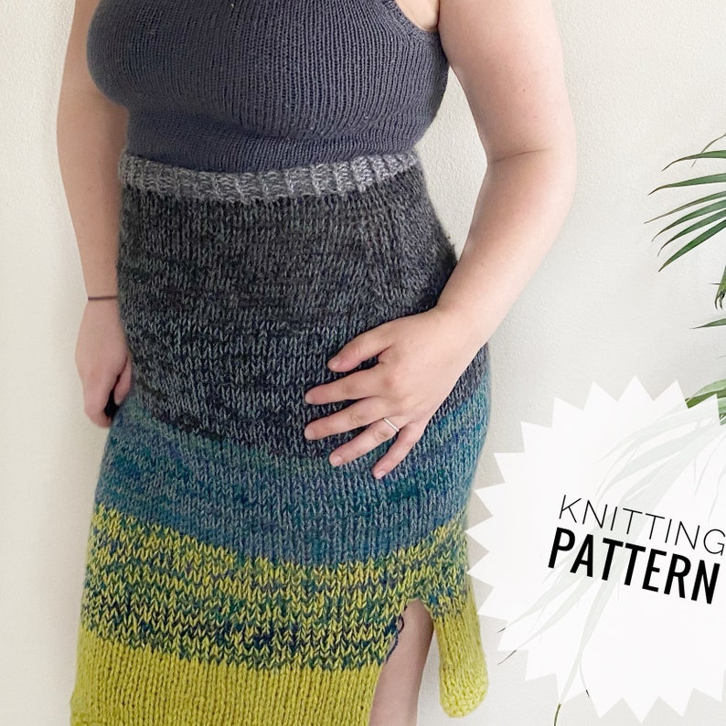 Knitting Pattern Serendipity Skirt Knit Skirt How-to in | Etsy