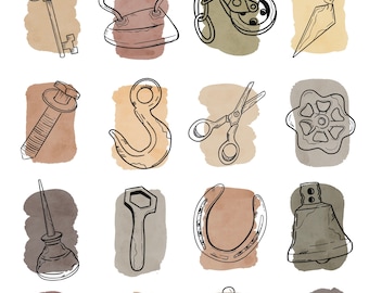 Estudio de Rusty Stuff sobre muestras de color Descarga digital imprimible / Goblincore