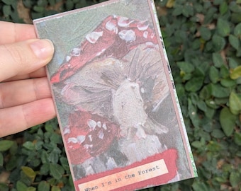 Cuando estoy en el bosque Mini Zine Imprimible Descarga digital: Poema Poesía Efímera Zine