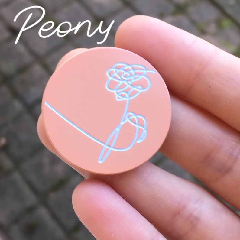 BTS Flower Enamel Pins Dyed Metal Soft Enamel Pin BTS Pin | Etsy