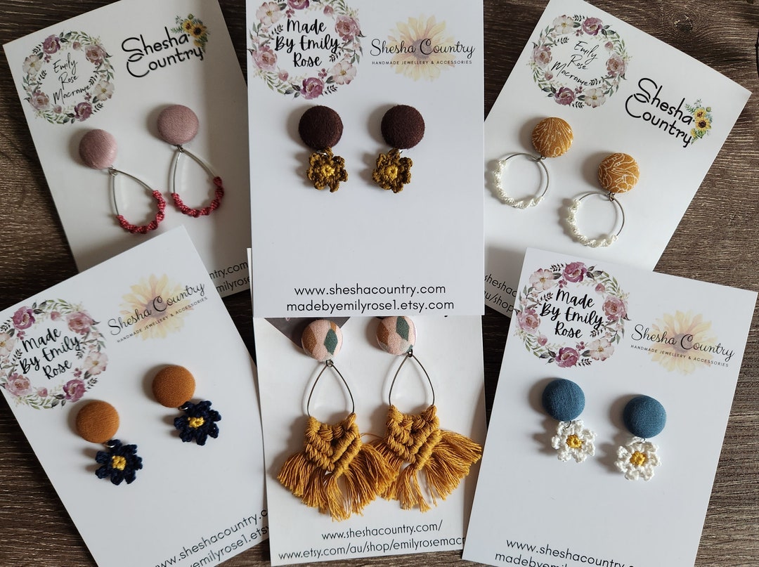 Collaboration Earrings Made by Emily Rose Shesha Country UK