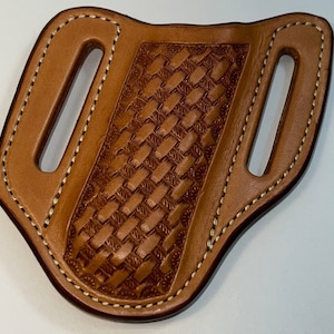 Buck 110 Basketweave Leather Pancake Knife Sheath