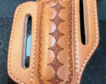 Tooled Leather Knife Sheath (SM)