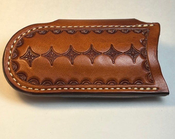 Tooled Horizontal Knife Sheath Etsy