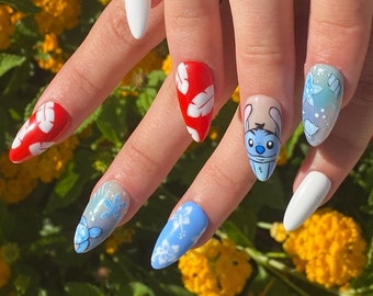Lilo & Stitch Inspired Press on Nails