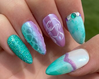 The Little Mermaid Ariel Press on Nails