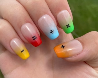 Ed Sheeran Mathematics Press on Nails
