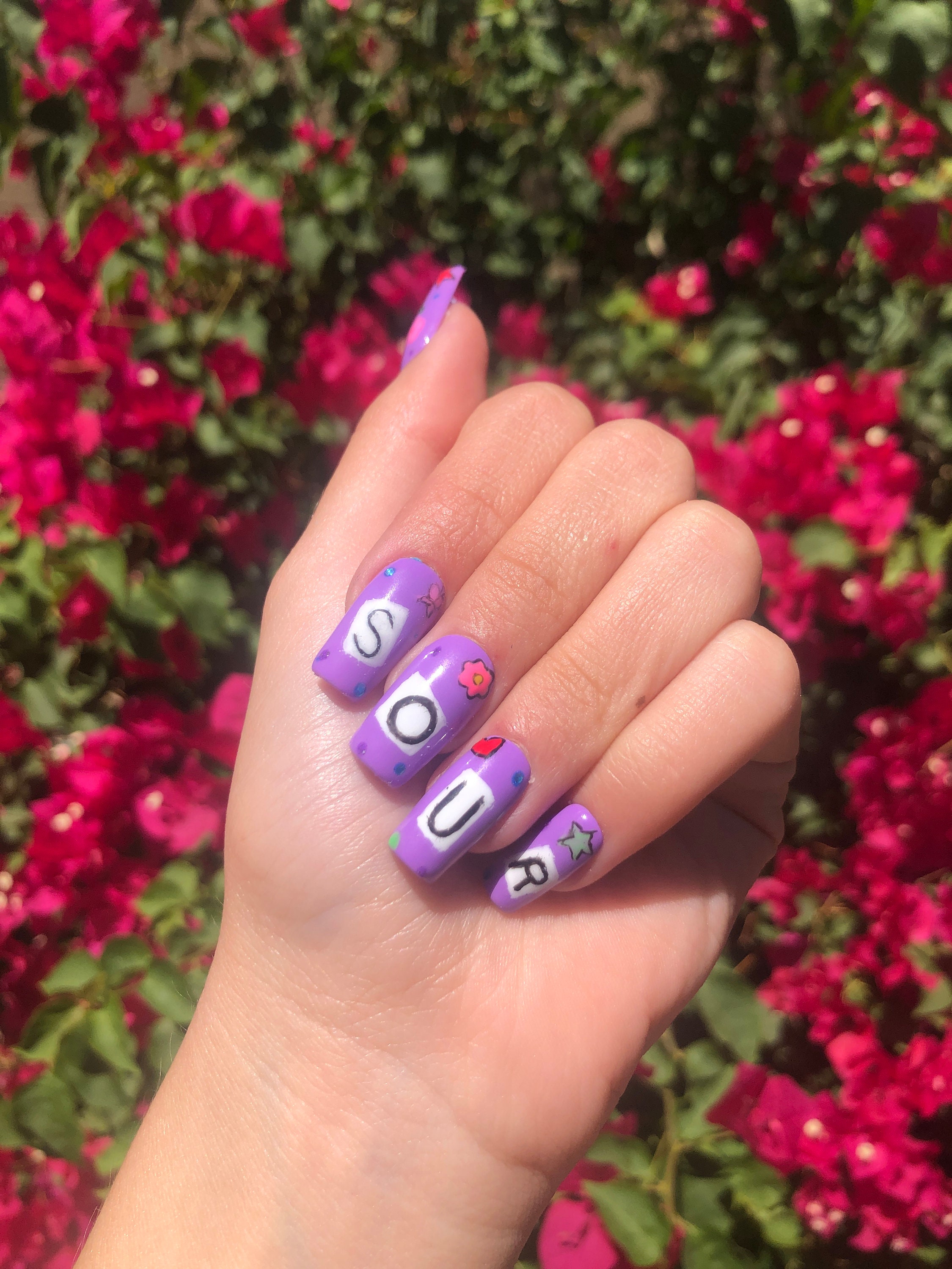 Olivia Rodrigo Sour Press on Nails - Etsy