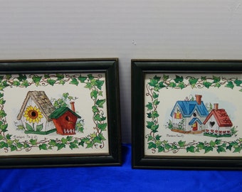 2 - BARBARA MOCK Garden Prints - Woolworth  Special!