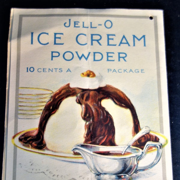 Antique JELL-O Ice Cream Powder Booklet - Cookbook