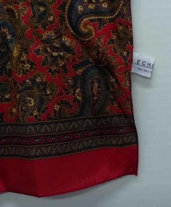 Vintage 'Echo' silk scarf  - Enchanting - image 3