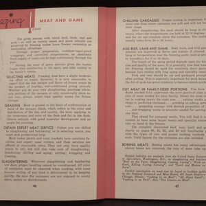 1958 Livre de recettes sur la congélation des aliments à la maison image 6
