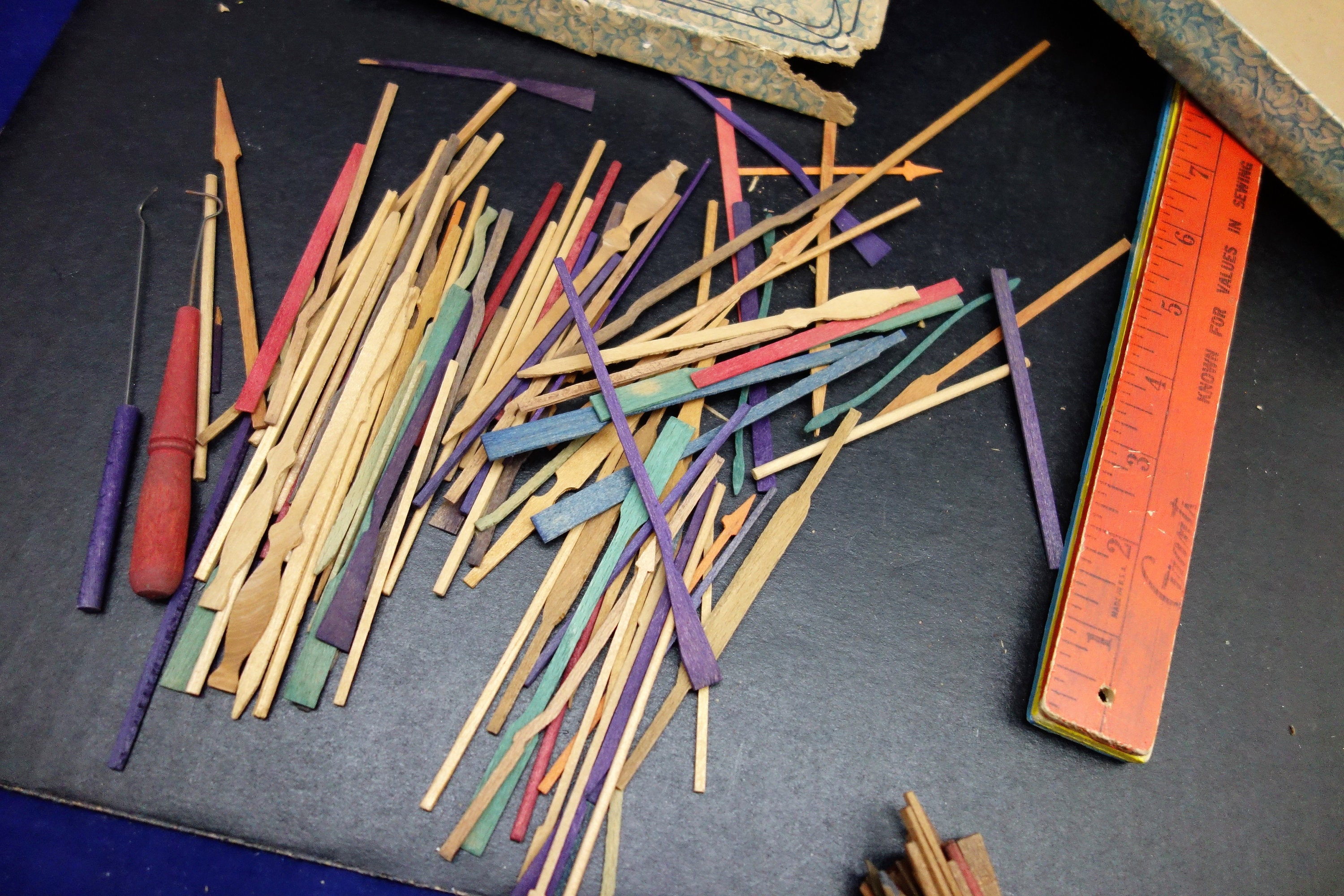 Antique Jack Straws Game Parker Brothers 1940's Etsy