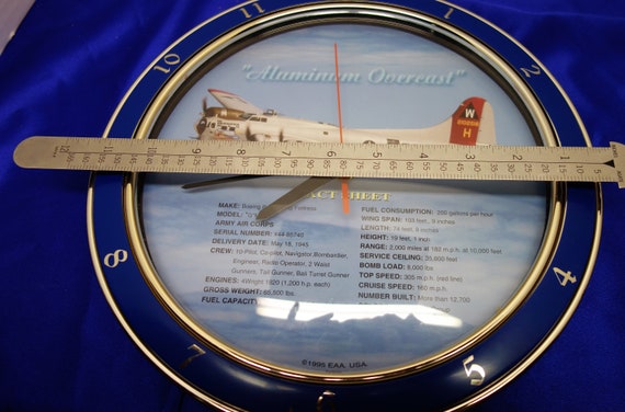 Fantastic Aluminum Overcast Boeing B 17 Wall Clock