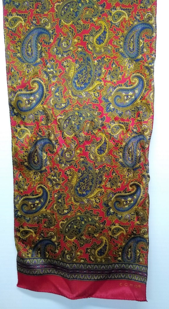 Vintage 'Echo' silk scarf  - Enchanting - image 1