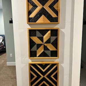 Quilt Squares with Shou Sugi Ban