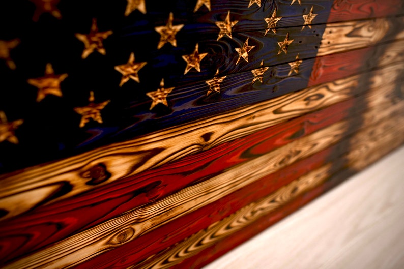 Custom Handmade Wood Flag Etsy