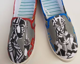 Shuri and Okoye Handmade Wakanda Forever Shoes