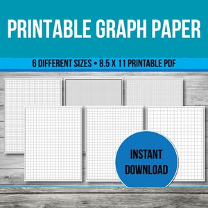 Printable Graph Grid Paper, Printable Paper, Journal Paper, Printable PDF, Digital Download