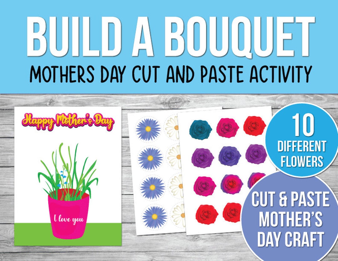 Mother's Day Cut and Paste Activity for Kids Build A