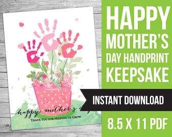 Mother's Day Handprint Art: Kids Footprint Keepsake