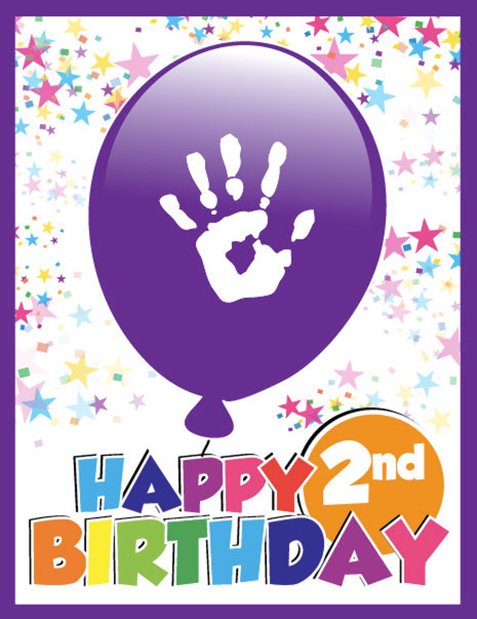 Happy Birthday Handprint Art Activity Printable Keepsake Art - Etsy
