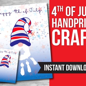 4th of July Handprint Craft: Patriotic Kids Activity (PDF)