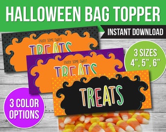 Halloween Treat Bag Topper: Party Favor Printable (PDF)