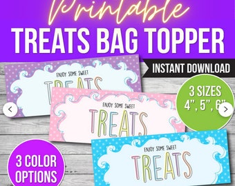 Etiqueta imprimible para bolsas de dulces: Recuerdo de fiesta de cumpleaños