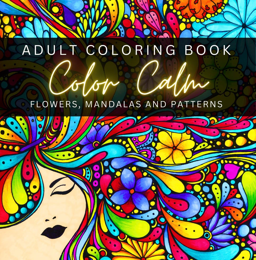 Adult Coloring Book Printable PDF, Mandala Coloring Pages, Floral ...