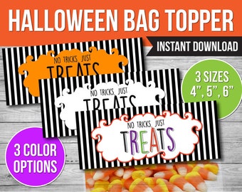 Halloween Treat Bag Topper: Party Favor Printable (PDF Download)