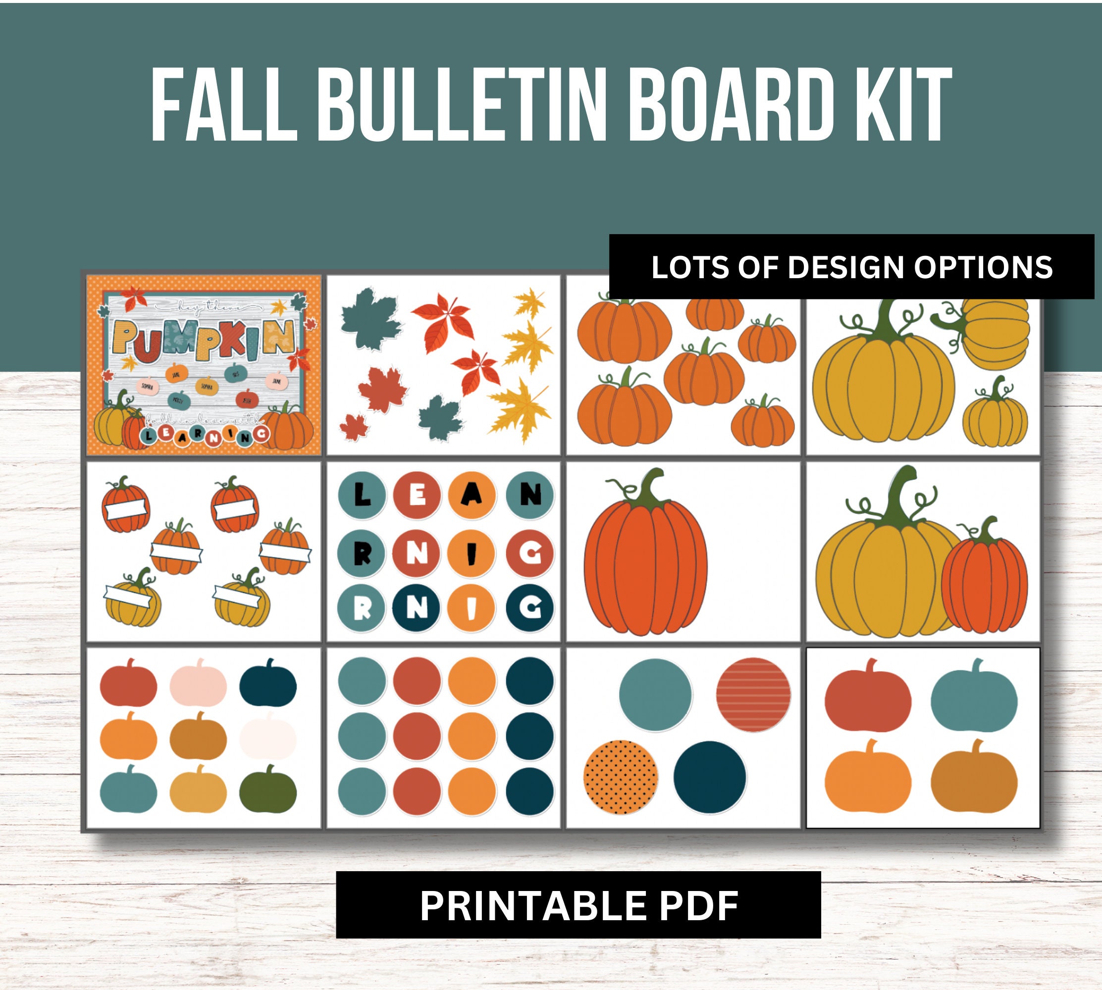 90Pcs Pumpkin Cut-Outs Fall Decorations - Classroom Bulletin Board Halloween Thanksgiving