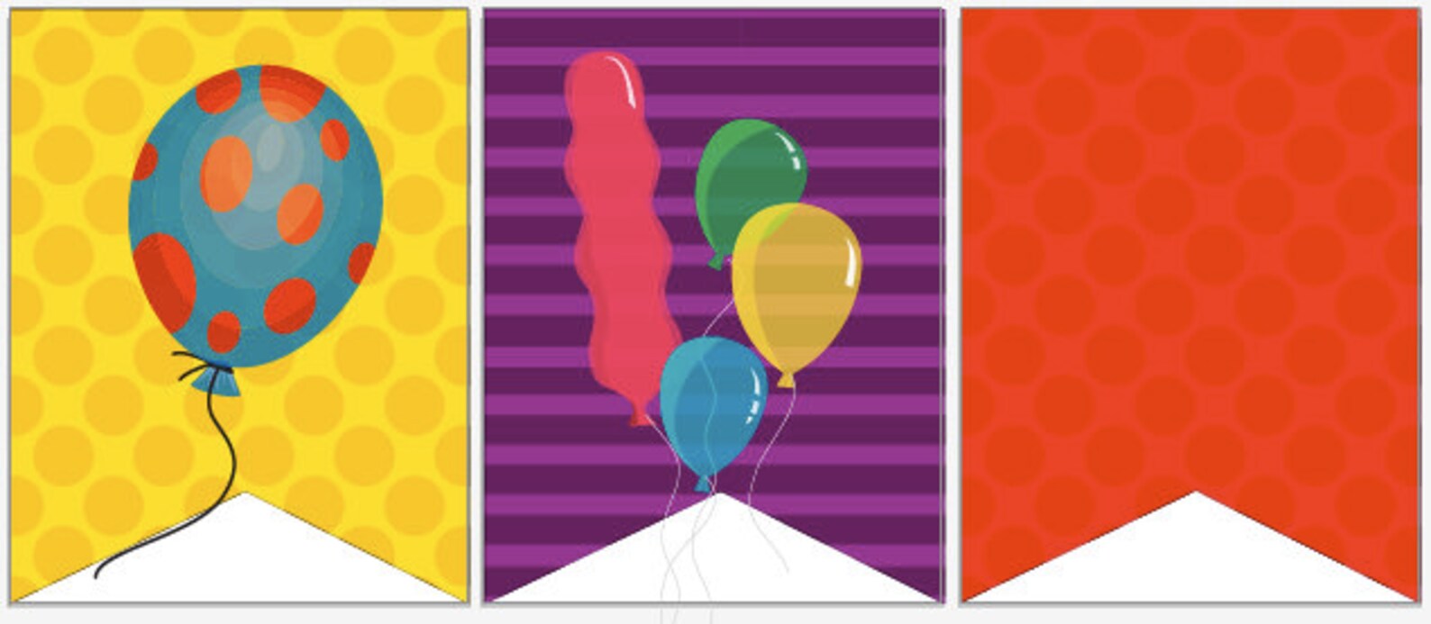 Happy Birthday Banner Printable Birthday Banner Instant Etsy