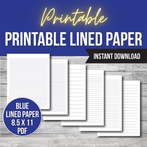 Lot de papiers lignés imprimables, règle large du Collège, cahier, papier ligné PDF SVG PNG Jpeg