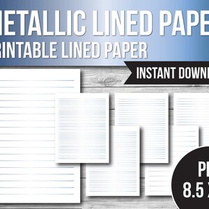 Lot de papiers lignés imprimables, règle large du Collège, cahier, papier ligné PDF SVG PNG Jpeg