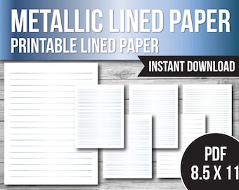 Paquete de papel rayado metálico: ancho/universitario (PDF)