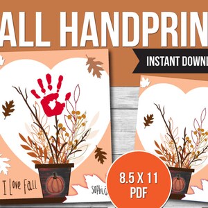 Fall Handprint Craft Activity: Kids Autumn Art