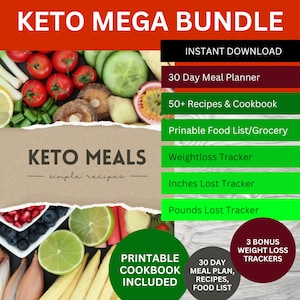 Keto, Keto Recipes, Keto Food, Keto Meal Plan, Keto Friendly, Keto Meals Cookbook, Weight Loss Tracker