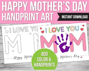Mother's Day Handprint Art, DIY Keepsake Gift