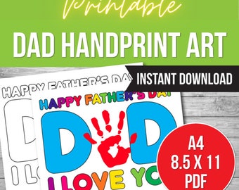 Father's Day Handprint Art, Kids Craft