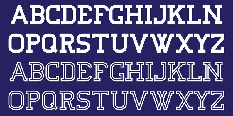 Retro College Block Font: Modern TTF Font - Etsy
