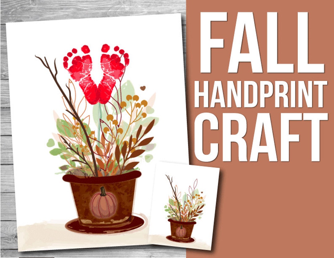 Fall Handprint Craft: Baby Keepsake Art Activity (PDF Download) - Etsy