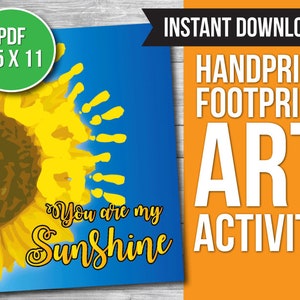 Spring Handprint Art Activity, Printable Keepsake Art, Spring Classroom Craft Gift, Classroom Activity, Daycare Activity