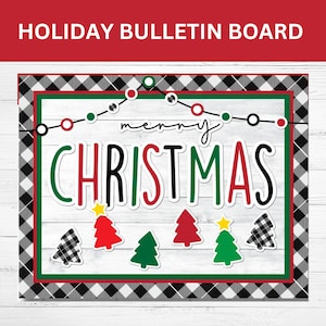 Christmas Bulletin Board Kit, Classroom Door Decor, December Bulletin Board, Holidays Printable